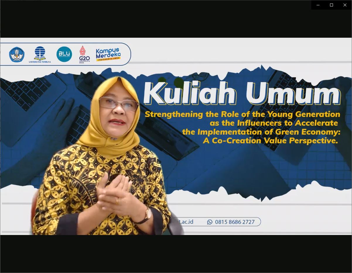 UT Surakarta Menggelar Kuliah Umum dengan Tema Penguatan Peran Generasi Muda Sebagai Influencer Untuk Mempercepat Implementasi Ekonomi Hijau