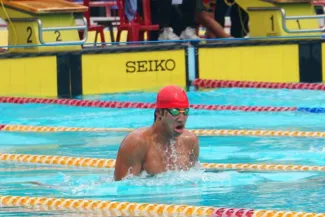 Geraldo Briliant Hanindityo, Mahasiswa UT Surakarta yang berhasil mewakili Jawa Tengah dalam POMNAS 2022 Cabor Renang